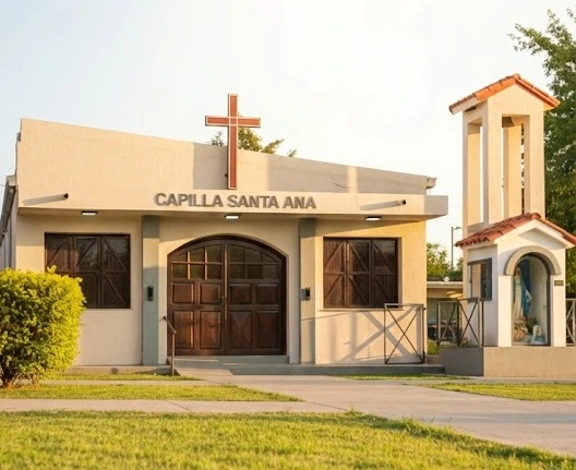 Fachada de la Capilla Santa Ana en Villa Parque Santa Ana